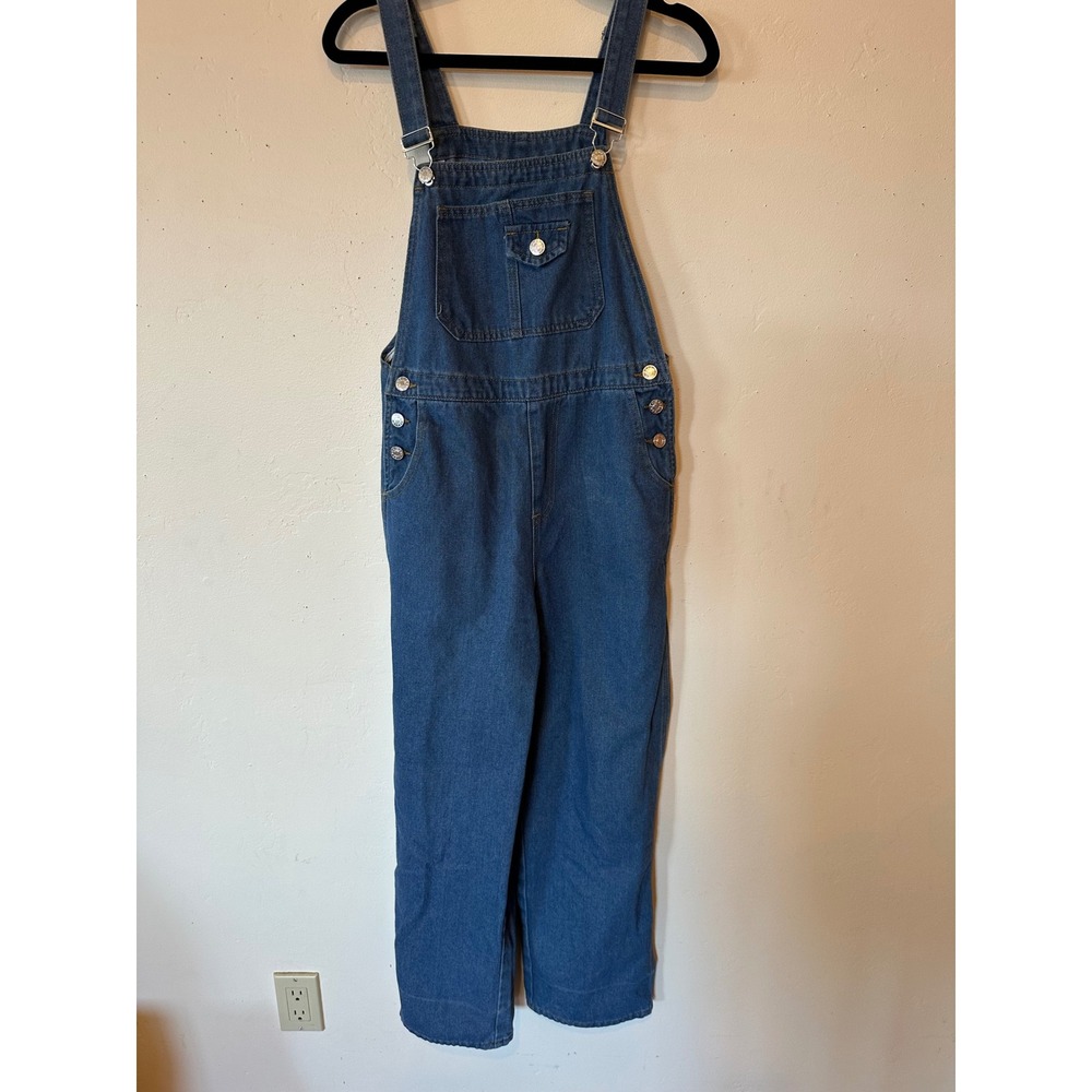 B Jeans Denim Bib Overalls Women Small Blue Good Straight Leg Adjustable Straps